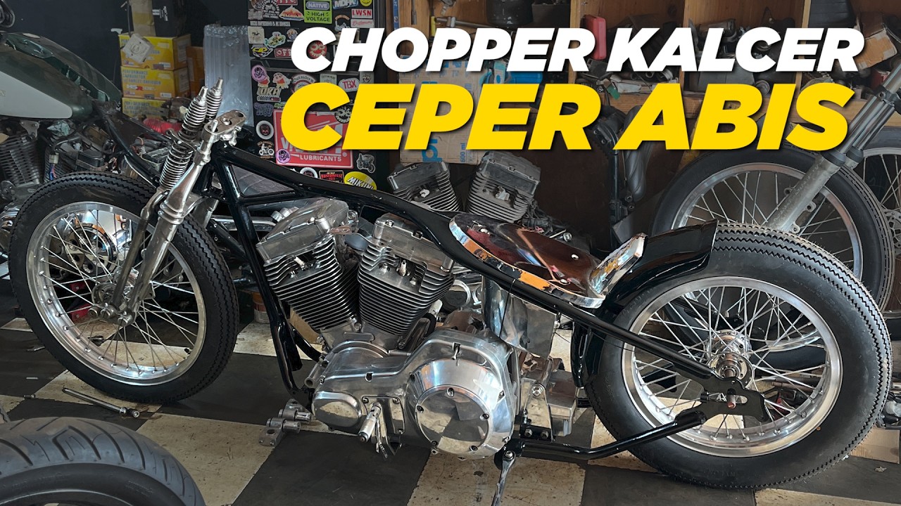 PROGRESS CHOPPER MIYABI V TWIN - HAMPIR BERES! | CHOPPER VLOG