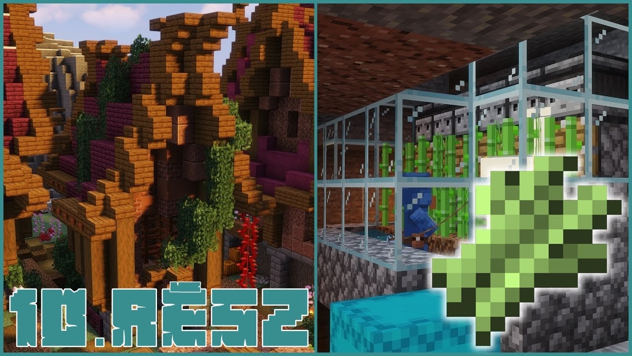 Minecraft Túlélő Let's Play | 10. rész: Hogyan építs átlósan? + Cukornád farm | Minecraft 1.16.1