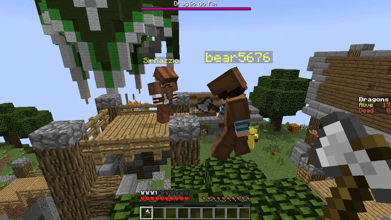 Mini-game Dragões - Minecraft (Com M4ster/Kazzio/D4rk)