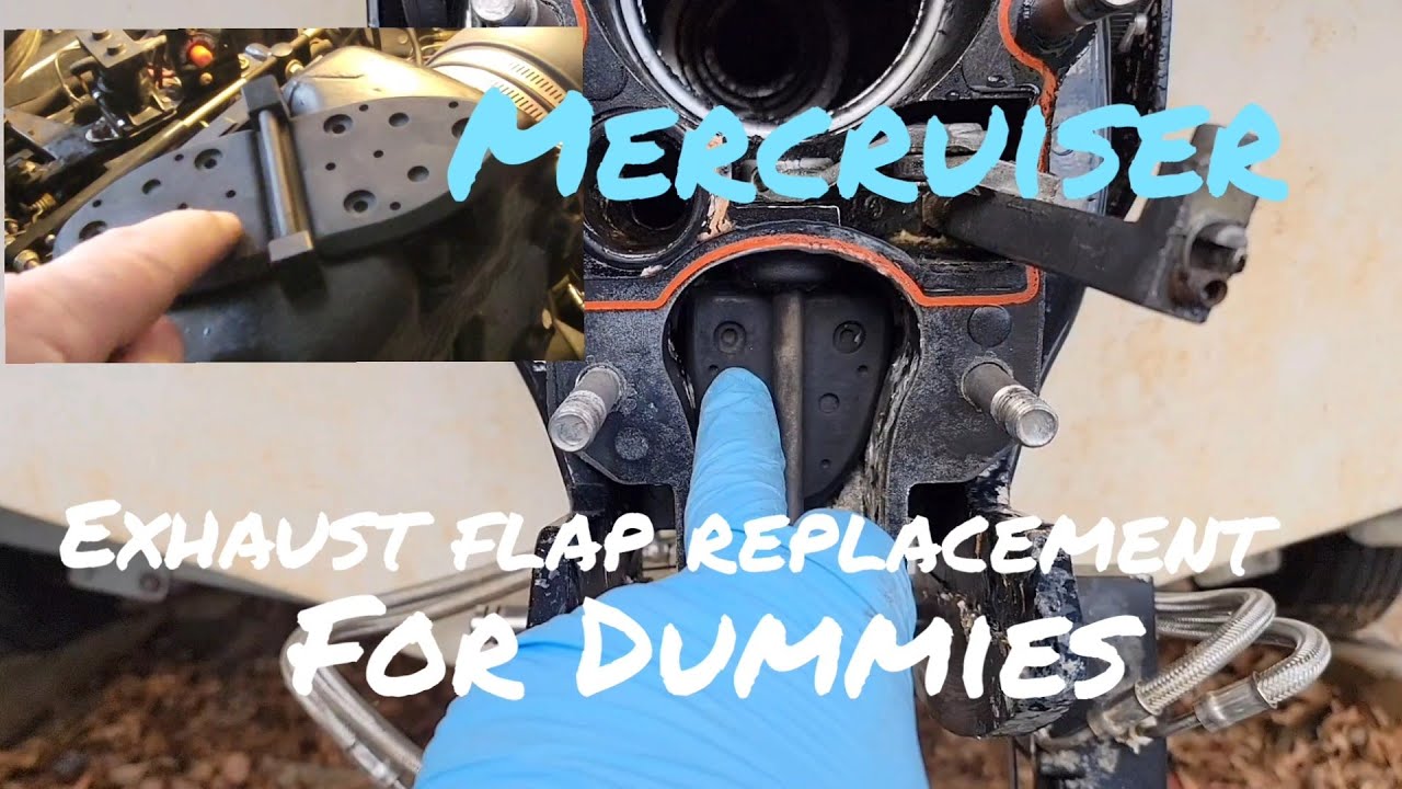 Replace Mercruiser exhaust flaps the easy way,no riser removal #trending #viral