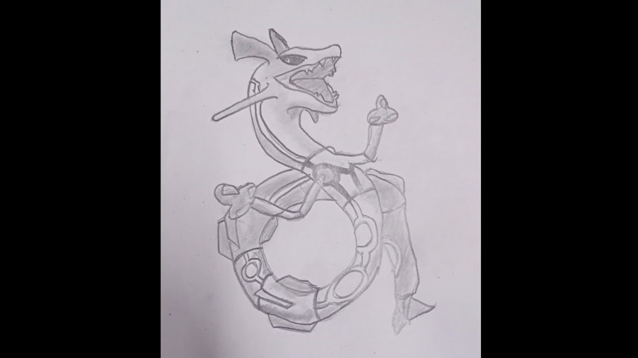 Pokemon rayquaza sketch || Sujal's drawing ||