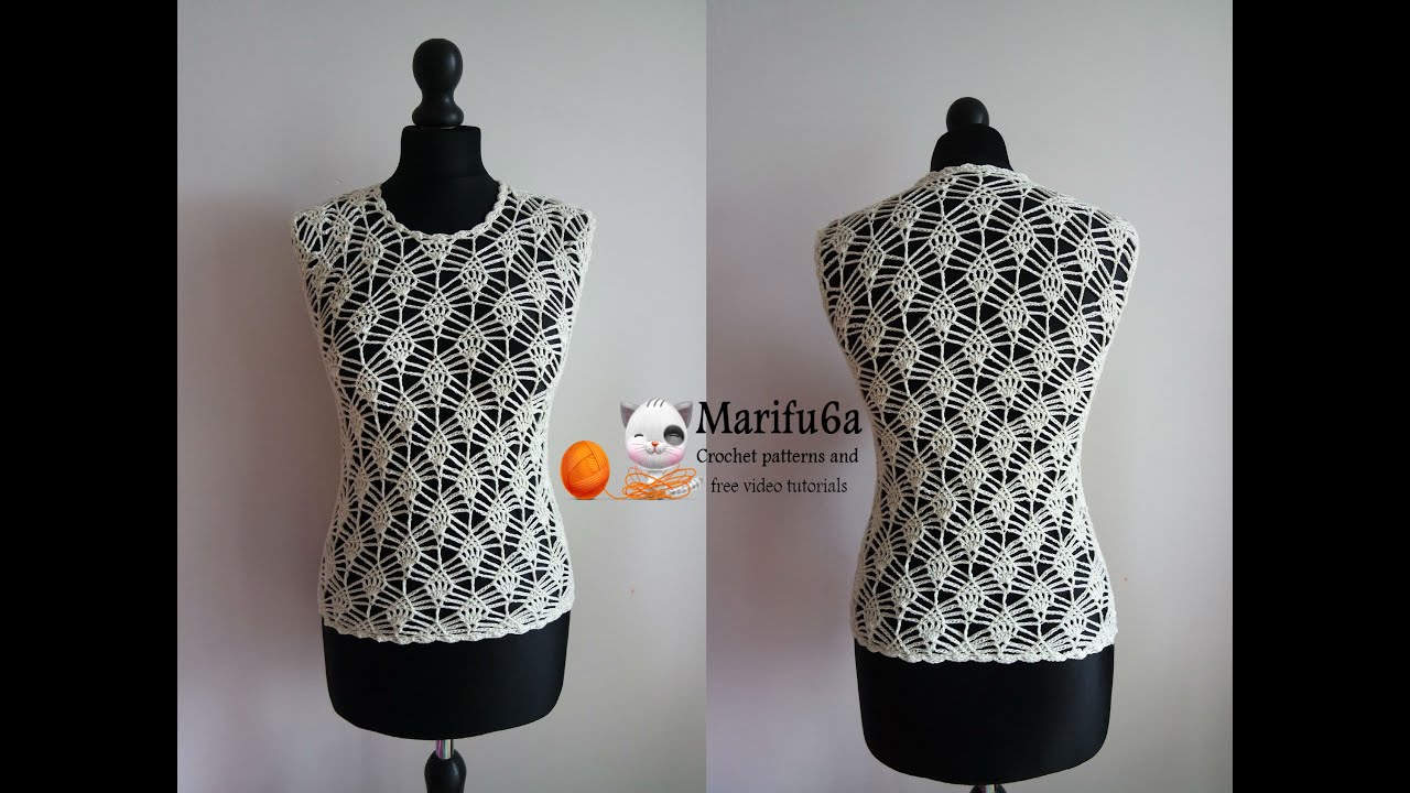 How to crochet pineapple top and blouse by marifu6a