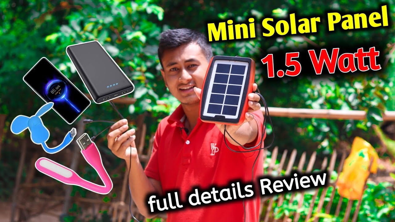 1.5 watt Mini Solar Panel Unboxing and Full Details Review