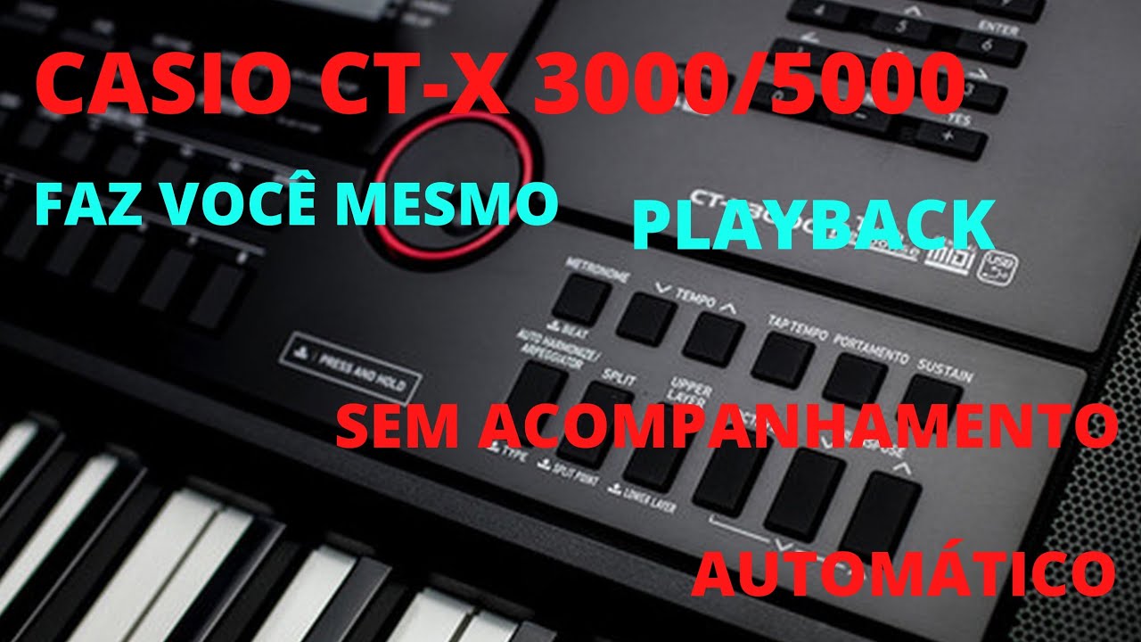 Gravando playback midi sem o acompanhamento automático teclado casio CT-X3000 e CT-X5000. #keyboard
