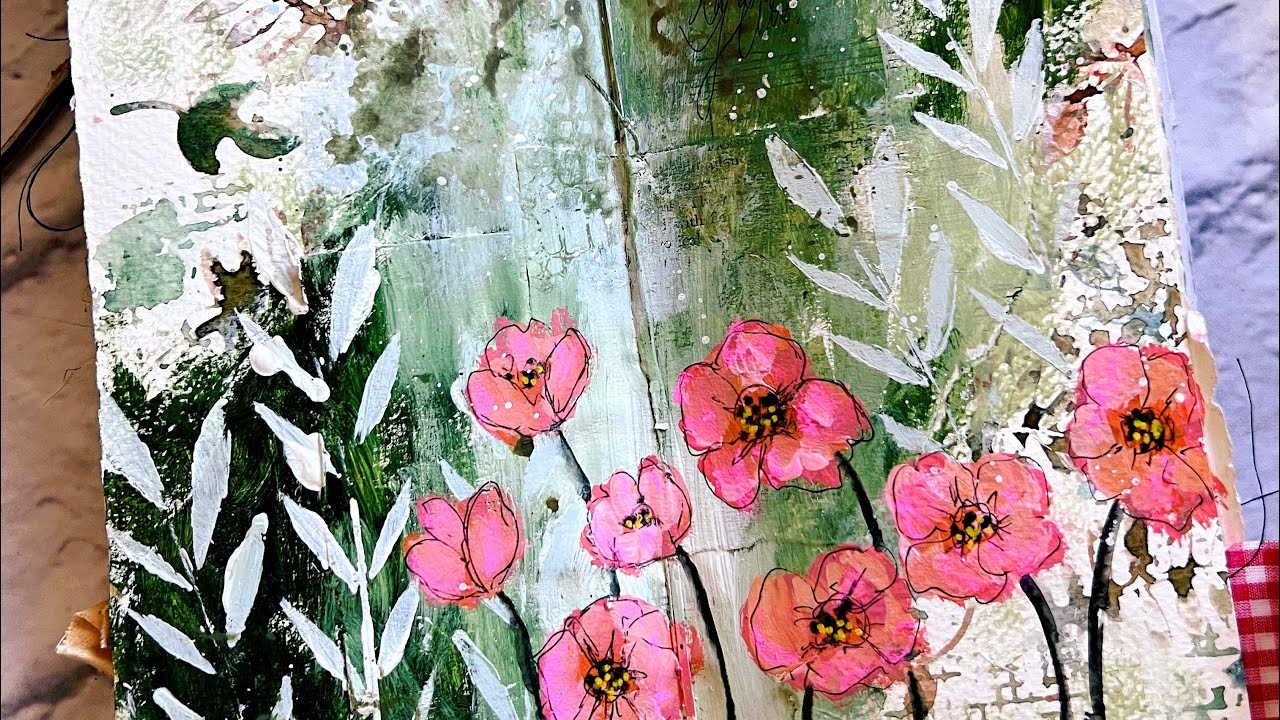 Watercolor and Solid Stamps/Art Journaling Process
