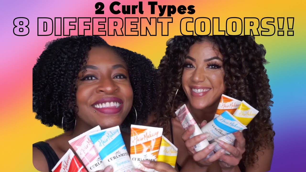 We Tried 8 Different Hair Colors on 2 Different Curl Types! #curlyhair #haircolor