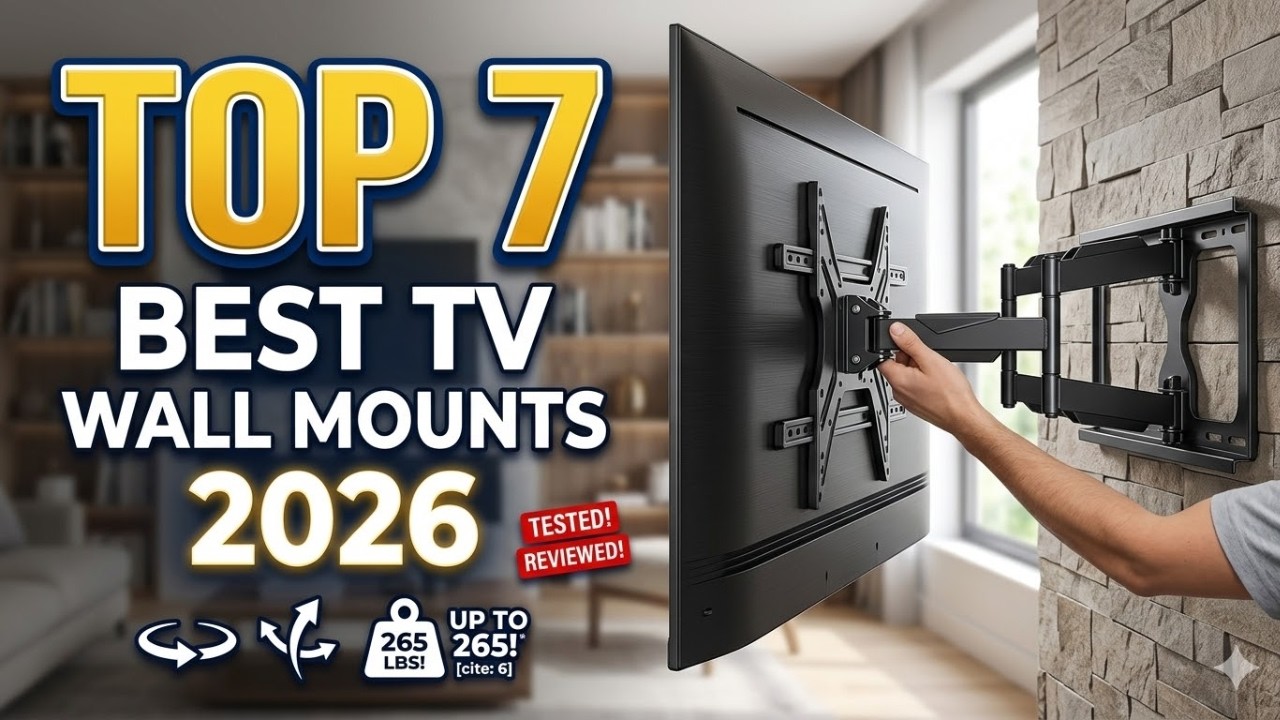 Top 7 Best TV Wall Mounts 2026 | Full Motion, Heavy Duty & Slim Mounts (32&ndash;120 Inch TVs)