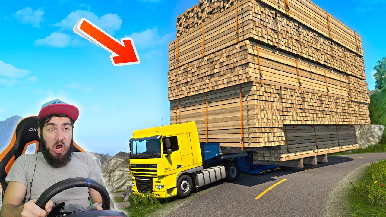 ЭТО САМЫЙ БОЛЬШОЙ ГРУЗ на ГОРНОЙ ДОРОГЕ - EURO TRUCK SIMULATOR 2 MODS