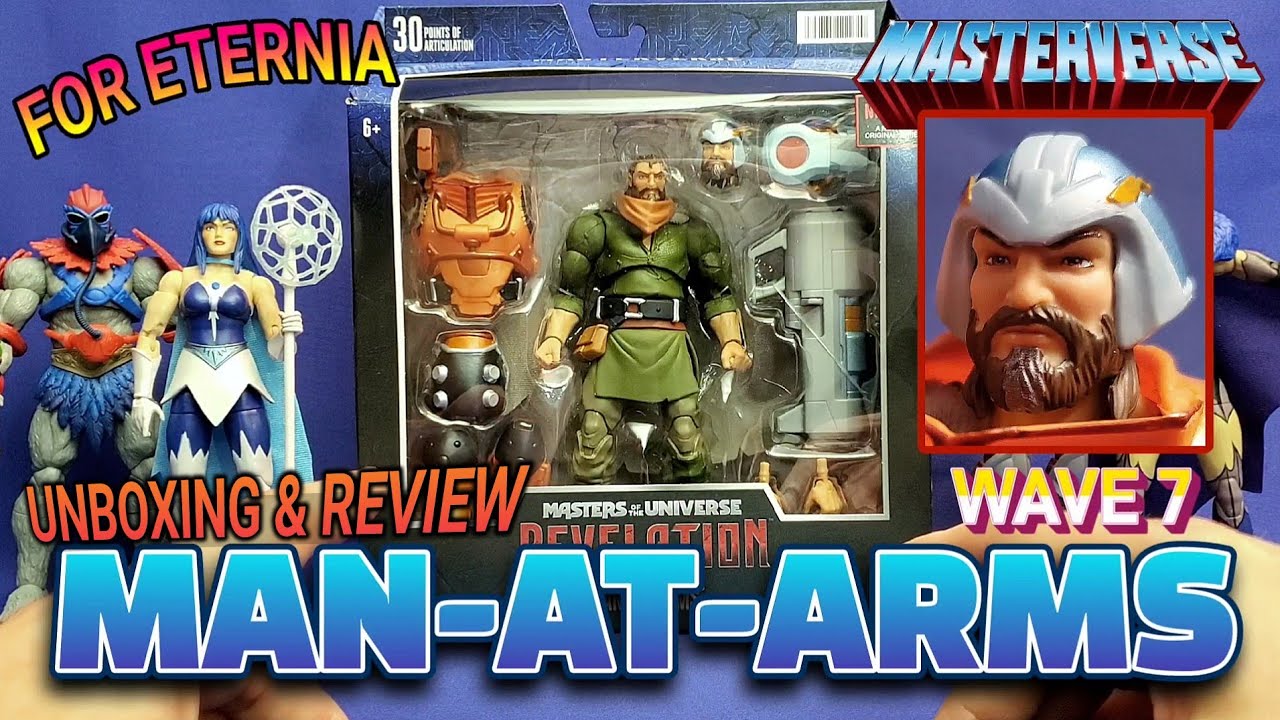 UNBOXING MASTERVERSE Man-at-Arms 2.0 Wave 7 Revelation Deluxe Masters of the Universe Figure Review