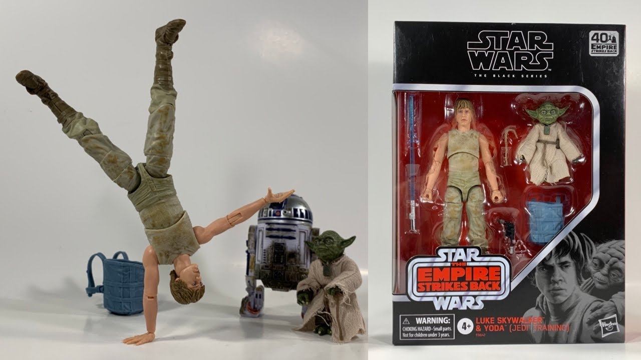 Star Wars Black Series Luke Skywalker & Yoda Dagobah Jedi Training Action Figure Review