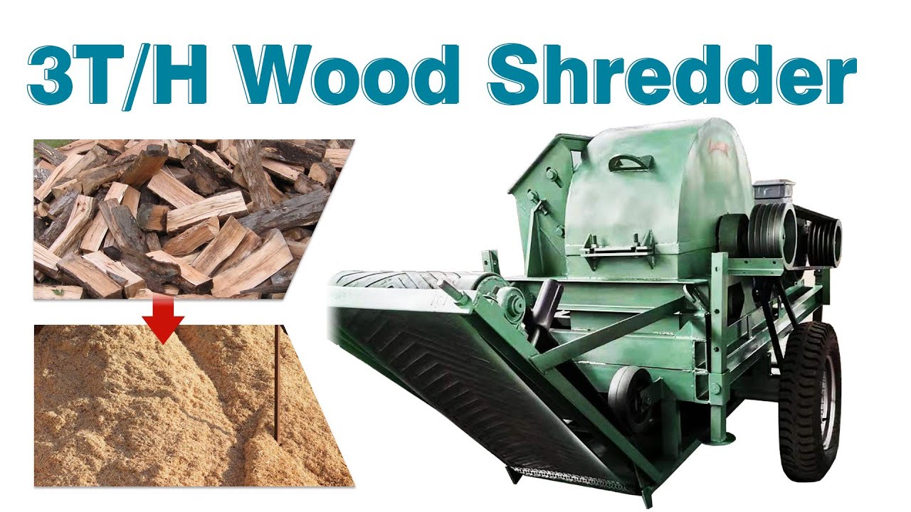 3T/H Tree Branches Shredder | Wood Crusher Machine For Wood Wastes Recycling Plant #woodcrusher