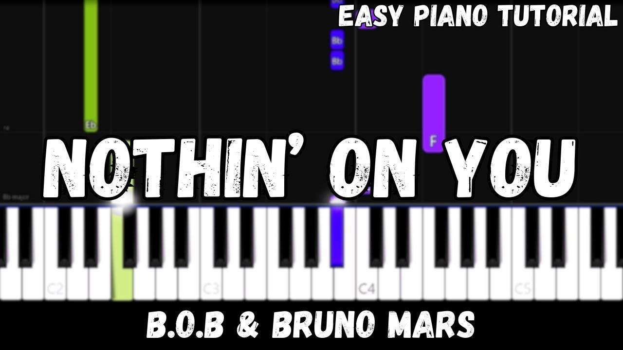 B.o.B - Nothin' On You ft. Bruno Mars (Easy Piano Tutorial)