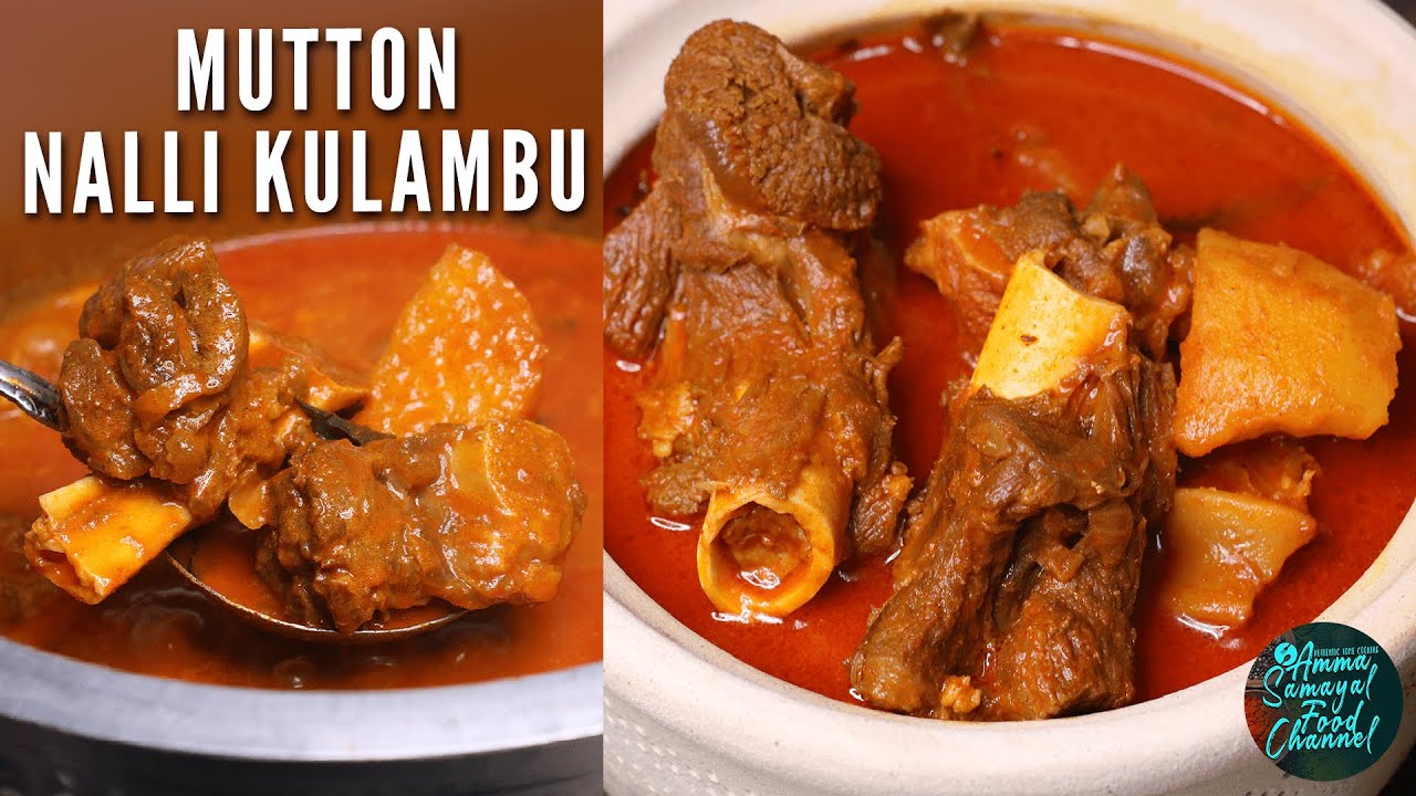 Mutton Nalli Kulambu Recipe In Tamil | Nalli Elumbu Gravy | Bone Marrow | Mutton Recipes In Tamil