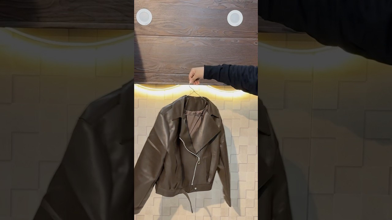 crop leather jacket✨