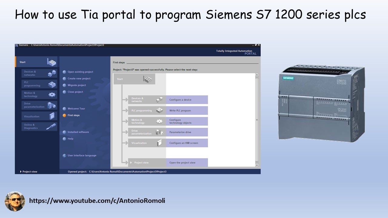 How to use Tia Portal to program Siemens S7 1200 series plcs