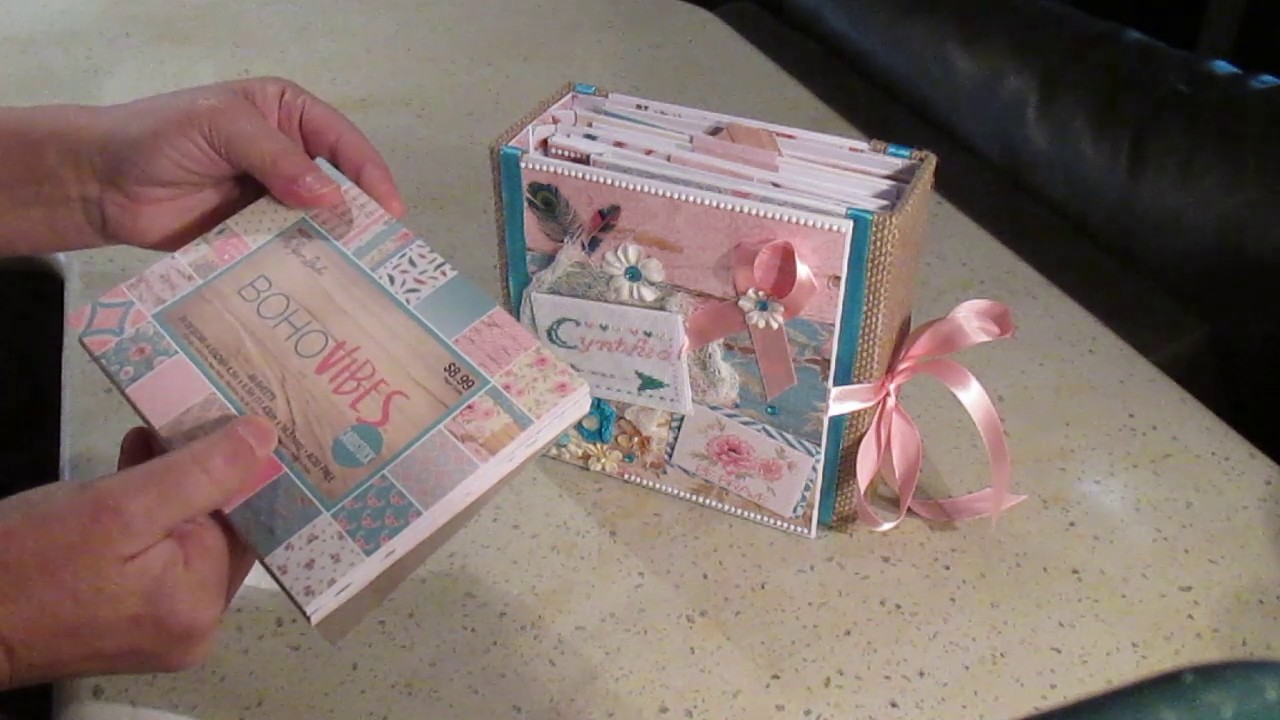 Mini Album à 3 Sections Style Boho | Le Dévoilement | Scrapbooking