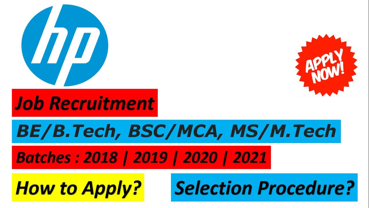 HP Job Recruitment 2020 | IT Developer | Salary : 4-5 LPA 🔥🔥