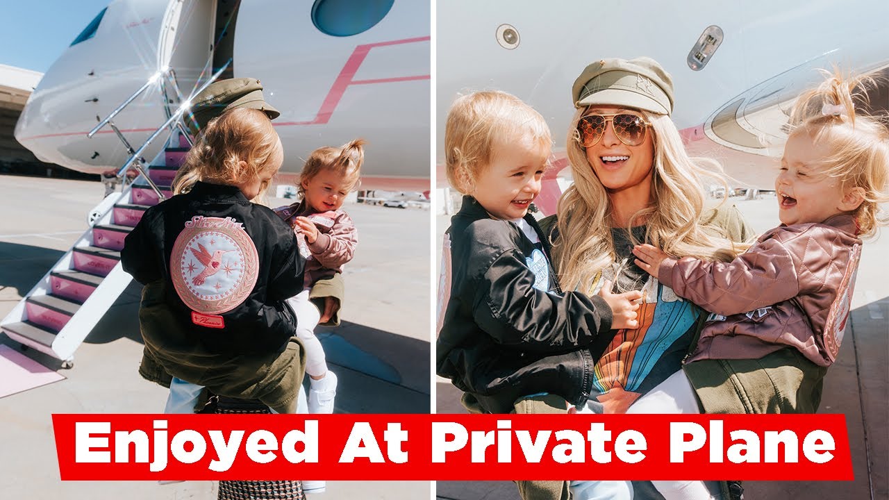 Paris Hilton And Her 2 Kids Phoenix And London Enjoyed Private Plane