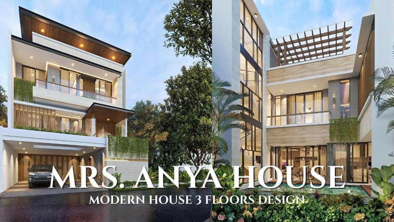 SEJUK BANGET!! DESAIN RUMAH MODERN TROPIS YANG MEWAH DILENGKAPI SWIMMING POOL - JASA ARSITEK