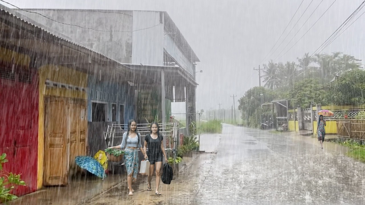 Мгновенно засыпайте во время сильного дождя | Звуки дождя и далекий гром для глубокого сна