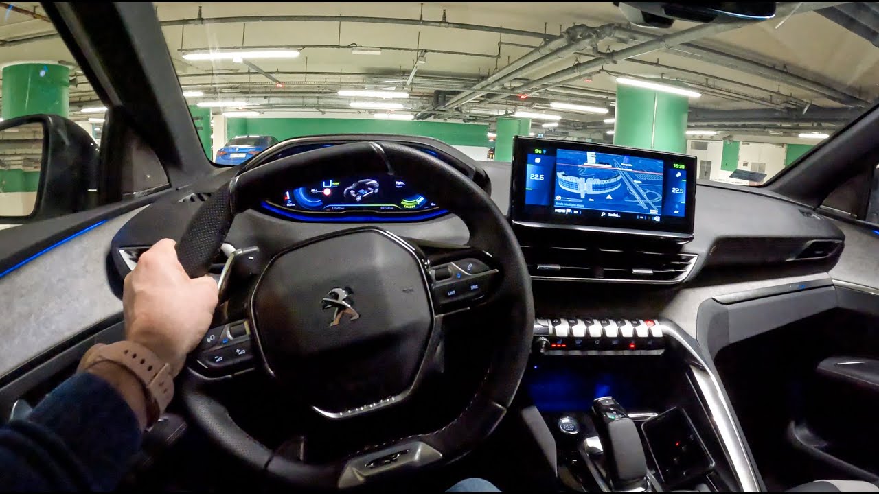 2022 Peugeot 3008 Hybrid 4 [ GT-pack ] 300 HP 4WD Night | POV Test Drive #1090 Joe Black