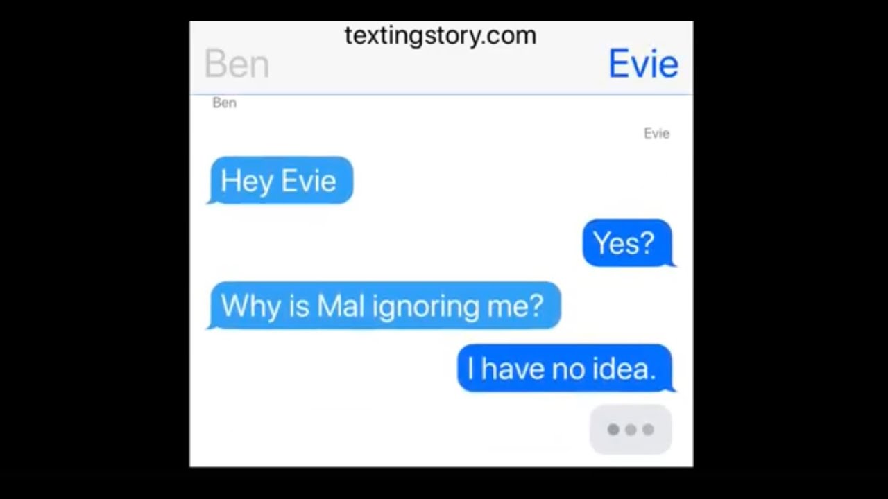 DESCENDANTS --TEXTING STORY (MAL GETS MAD) Mal ignores EVERYONE (But Evie) for 24 hours!