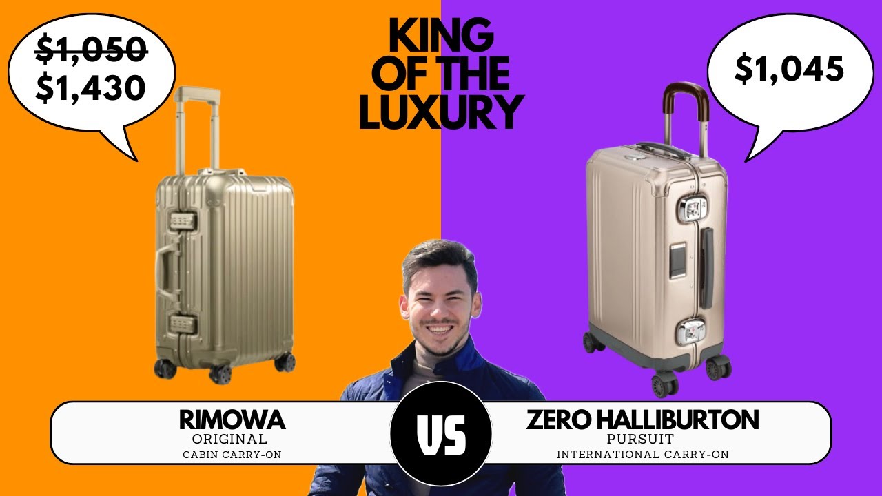 Rimowa Original VS Zero Halliburton Pursuit. King of the luxury ALUMINIUM carry-on suitcase.