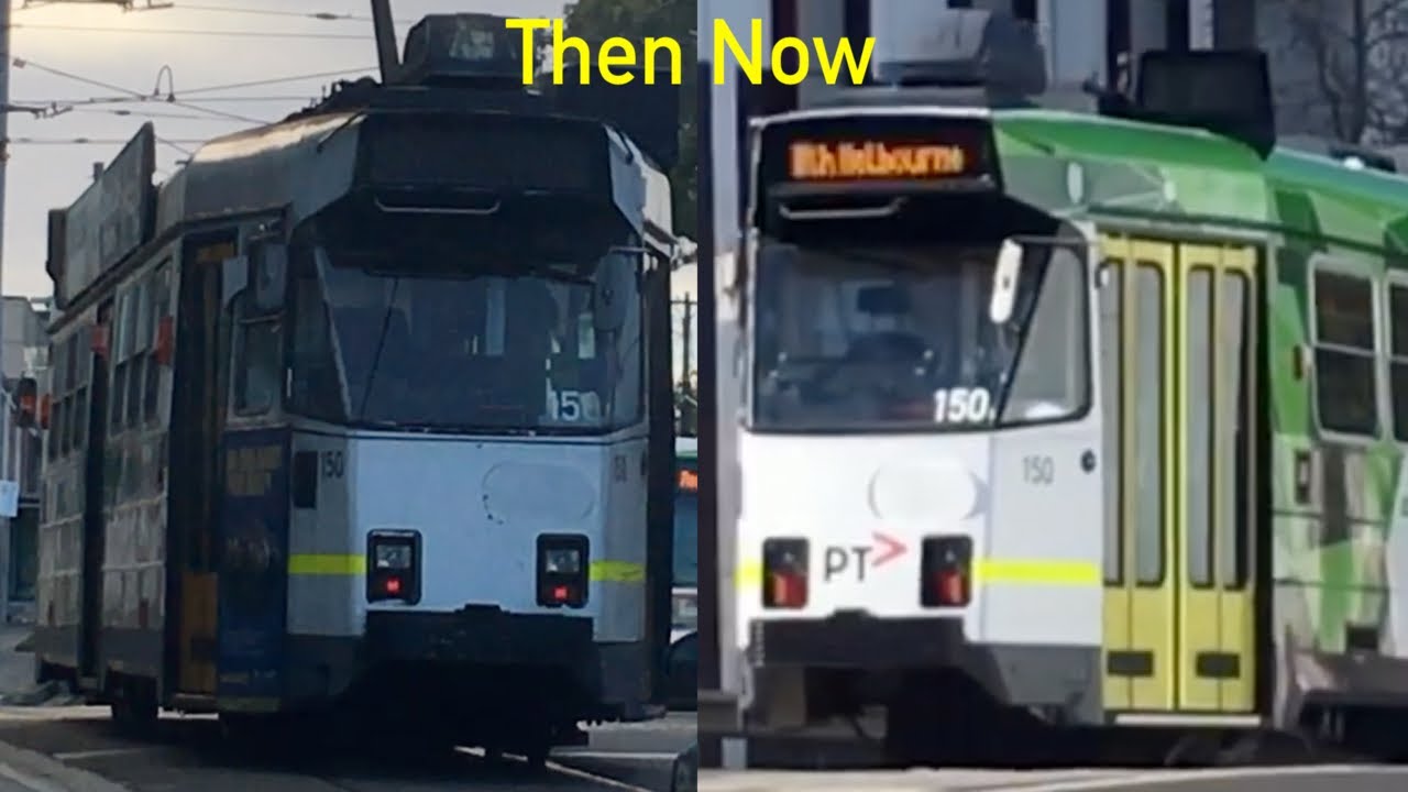 Before and after the tram refurbishment comparison: Yarra Trams Z3 150