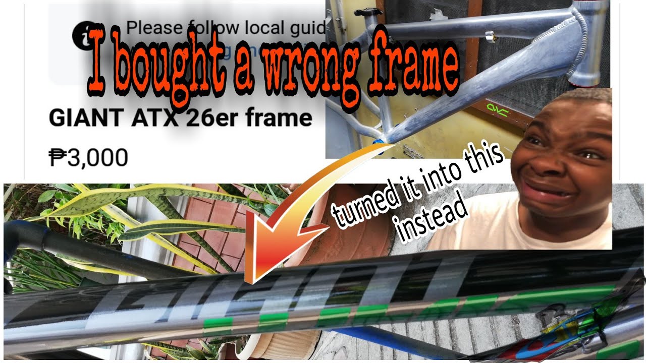 How To Repaint MTB Frame Using Spray Cans In 3 Color Combination / 2009 Giant XTC Custom Paint Job