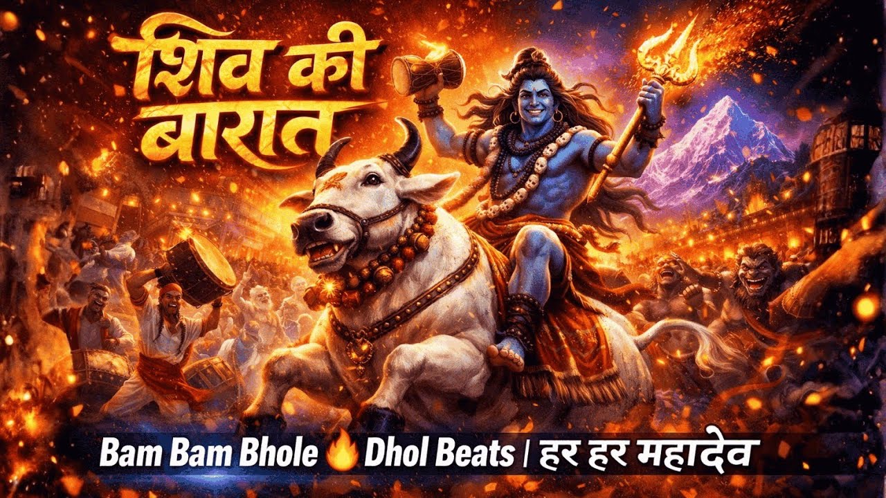 🚩शिव की बारात | Bam Bam Bhole Bhajan | Shivratri Utsav Dhol Beats 🔥 | हर हर महादेव 📿