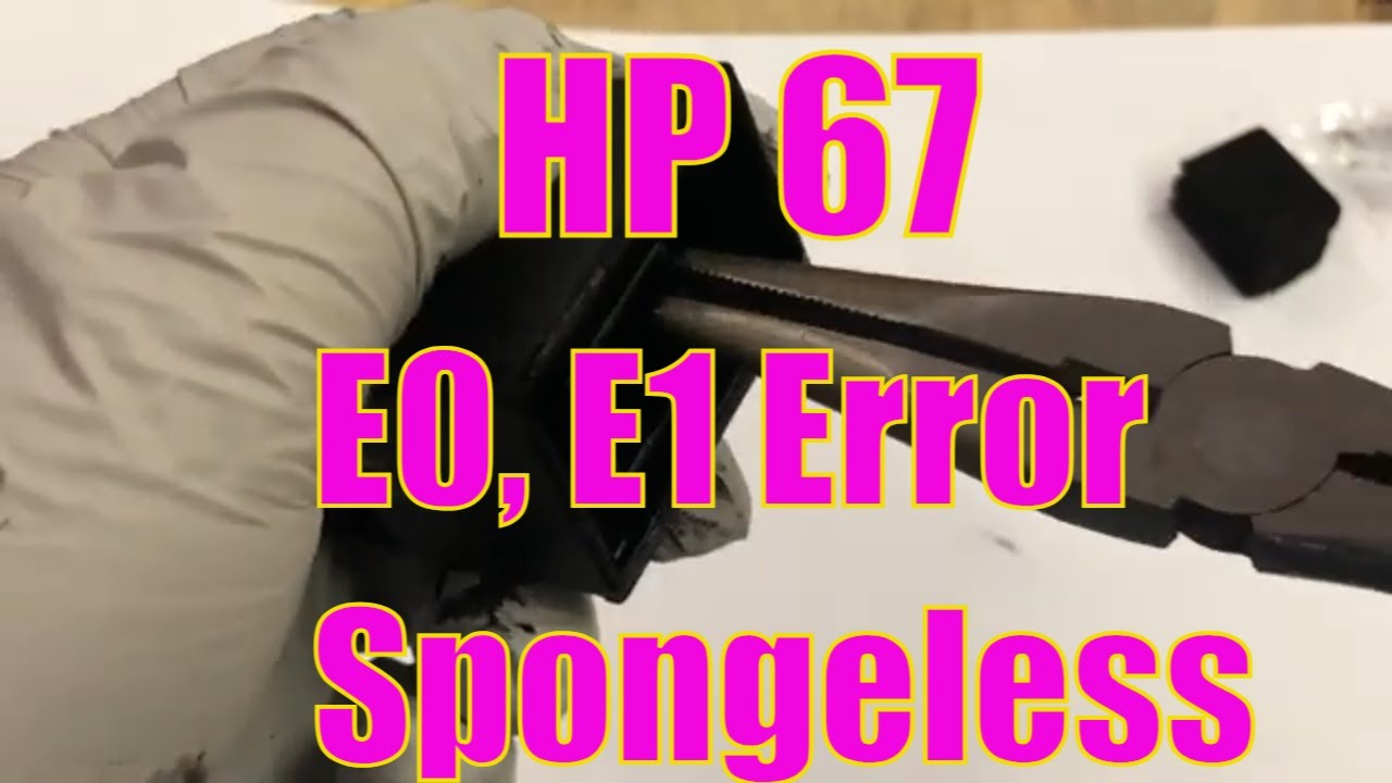 Заправка чернильного картриджа HP 67 67XL - Часть 2 - Ошибка E0 E1, повторная заправка без губки и у