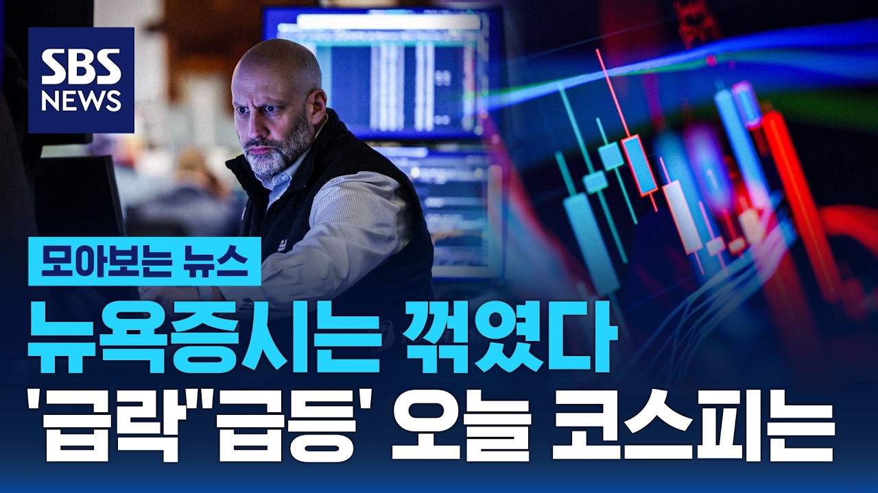 뉴욕증시는 꺾였다...'급락' '급등' 오늘 코스피는 / SBS / 모아보는 뉴스