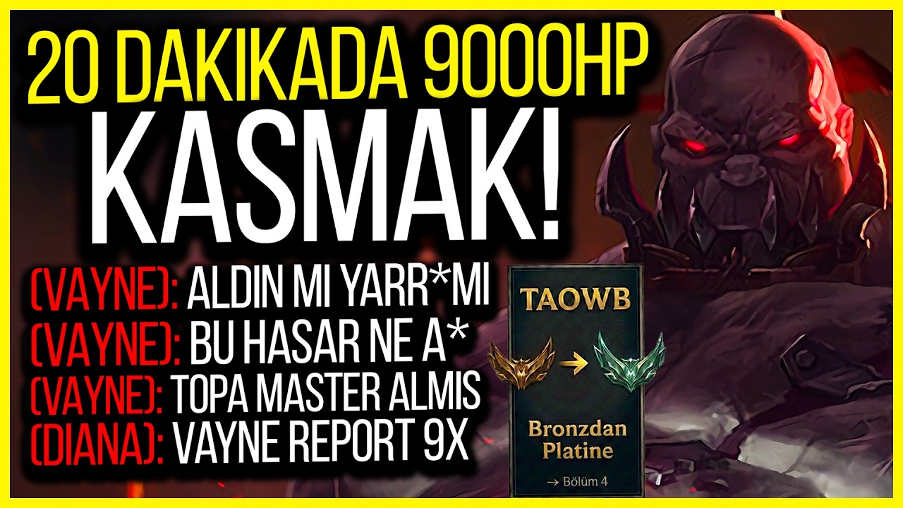 VAYNE ALIP KÜFÜR ETTİ, PİŞMAN ETTİM! (9000 HP SİON FİNALİ)