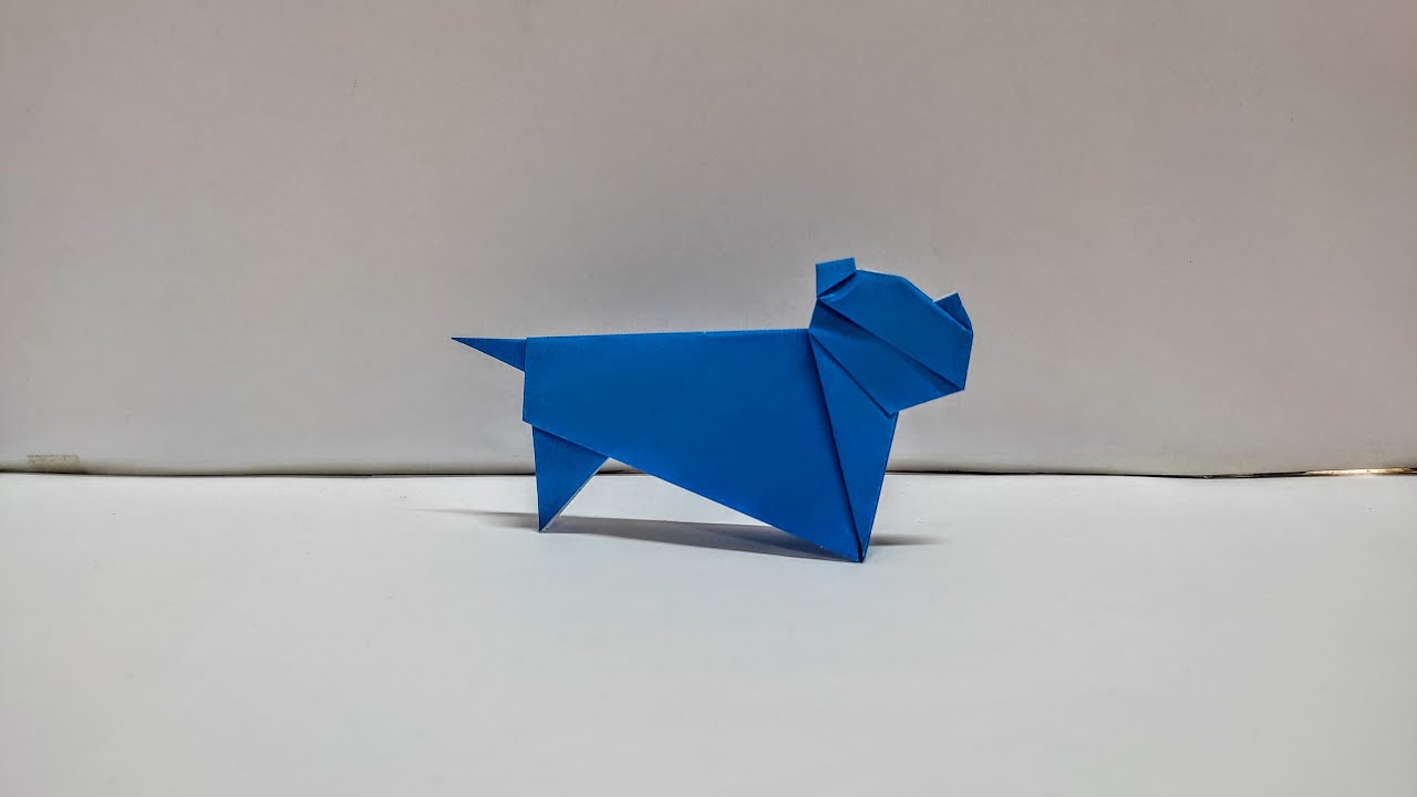 How To Make a Paper Origami Bulldog Easy Step By Step