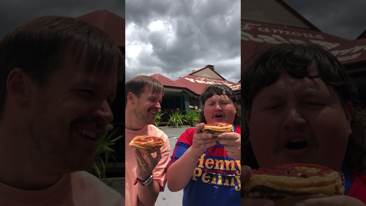 Canadian meets Australian Meat Pie Reviewer snowy at #yatalapies #yatala #meatpie #meatpies #aussie