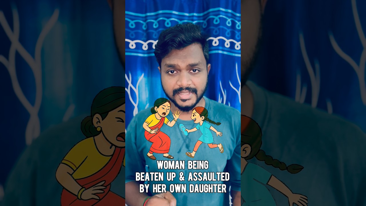 An elderly woman being beaten up & assaulted by her own daughter in Mangalore.😳❗️ 