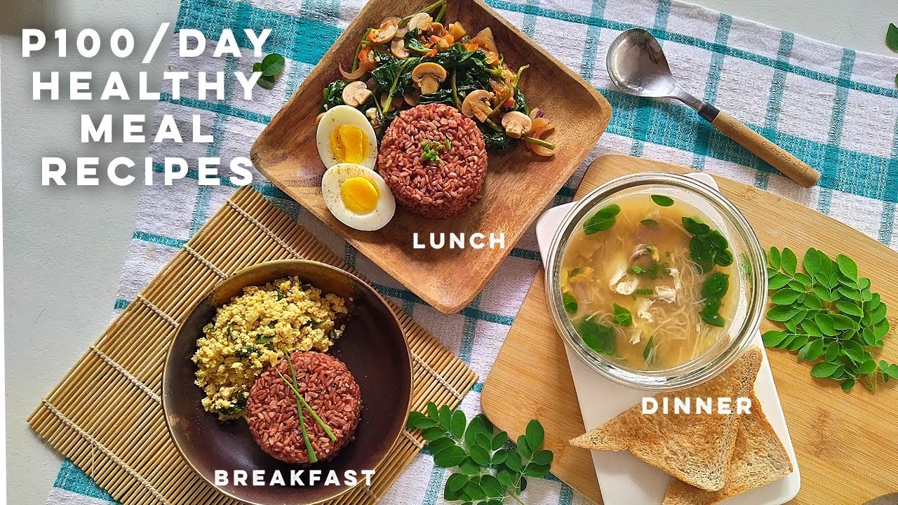 My 100 Peso Healthy Meal Challenge | $2 Healthy Meals for Breakfast, Lunch & Dinner