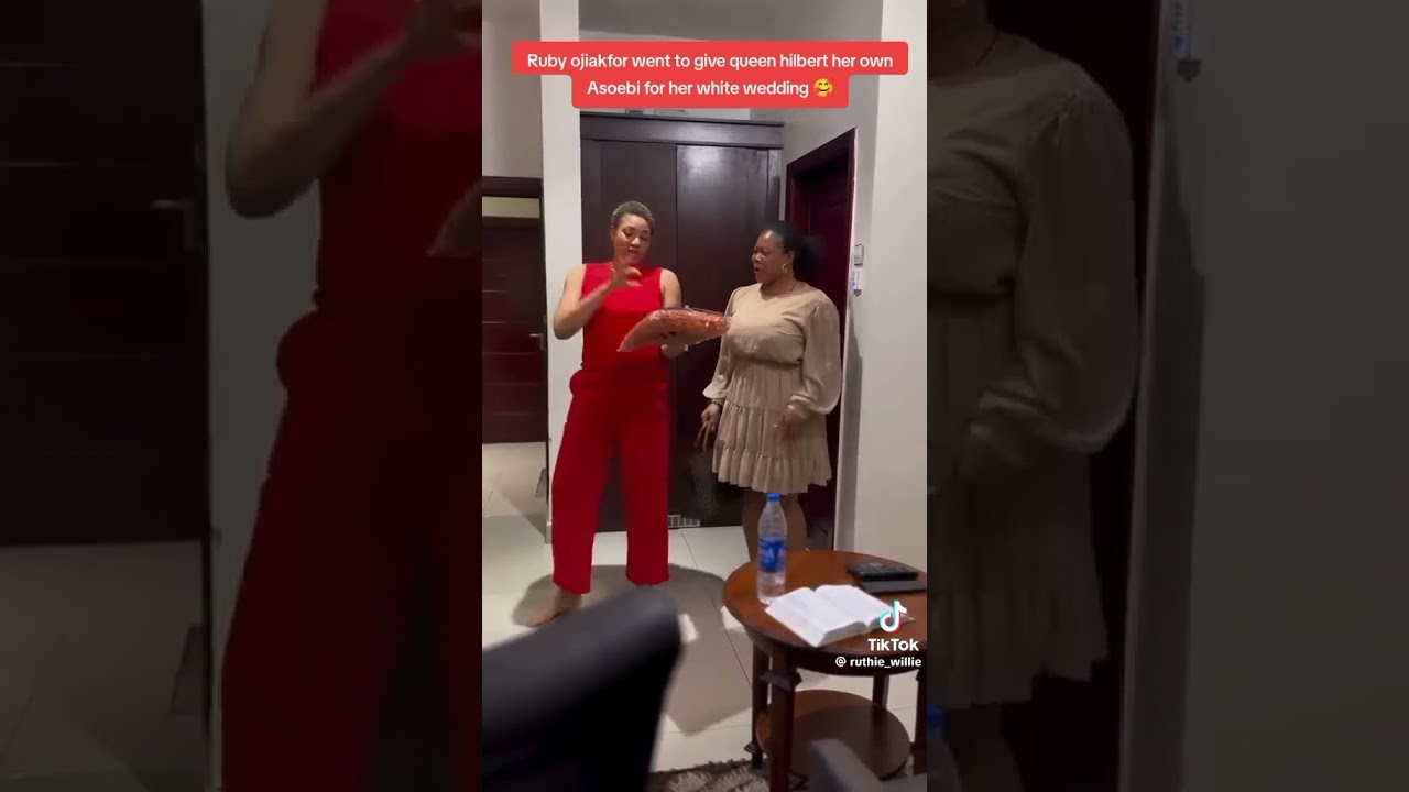 Ruby Ojiakor went to give queen Hilbert her own asoebi for her whit wedding 🥰 