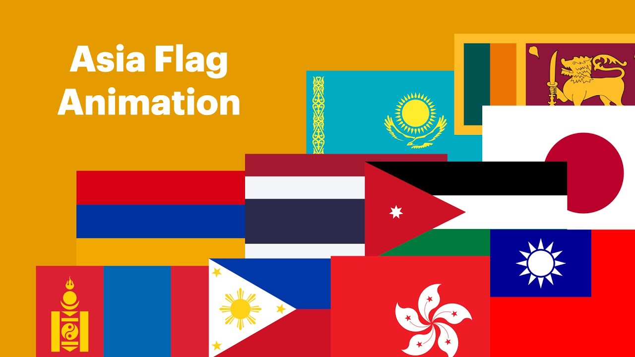 Asia Flag Animation