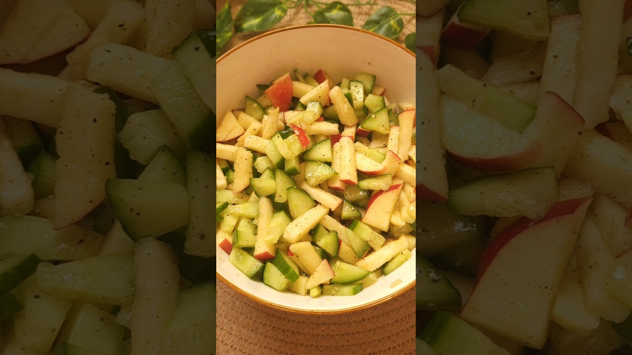 Simple Apple Salad Recipe 🍎🥗 | Quick & Healthy Recipe #yt #salad #cookwithme #applesalad #saladbowl