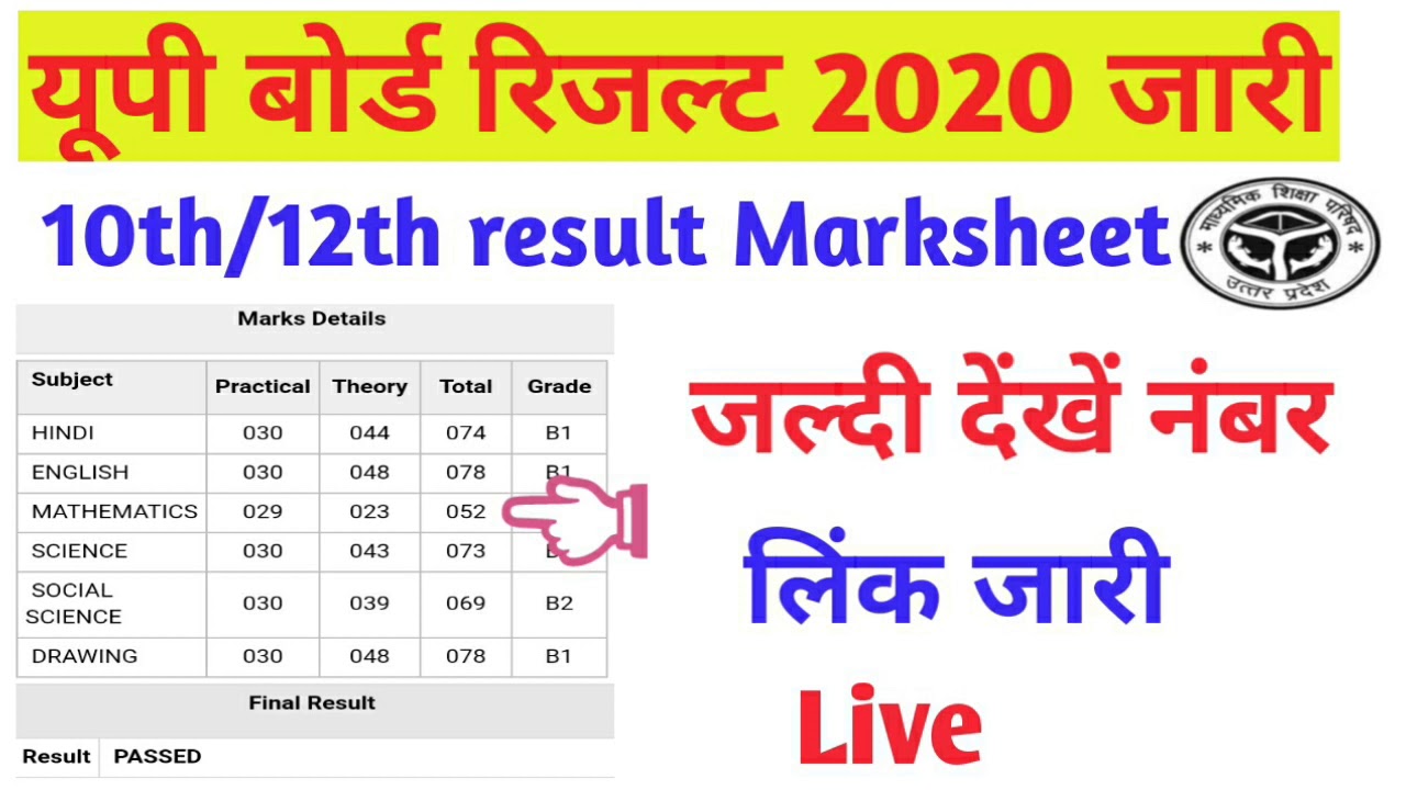 up board 2020 marksheet|up board result 2020 passing marks|up board result 2020|up board|result news