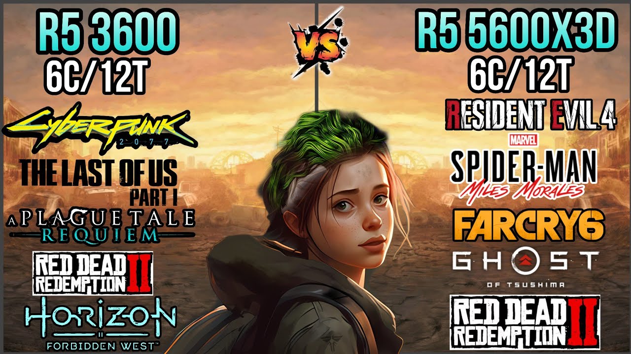 R5 3600 vs R5 5600X3D - Test In 10 Games - CPU Comparison !