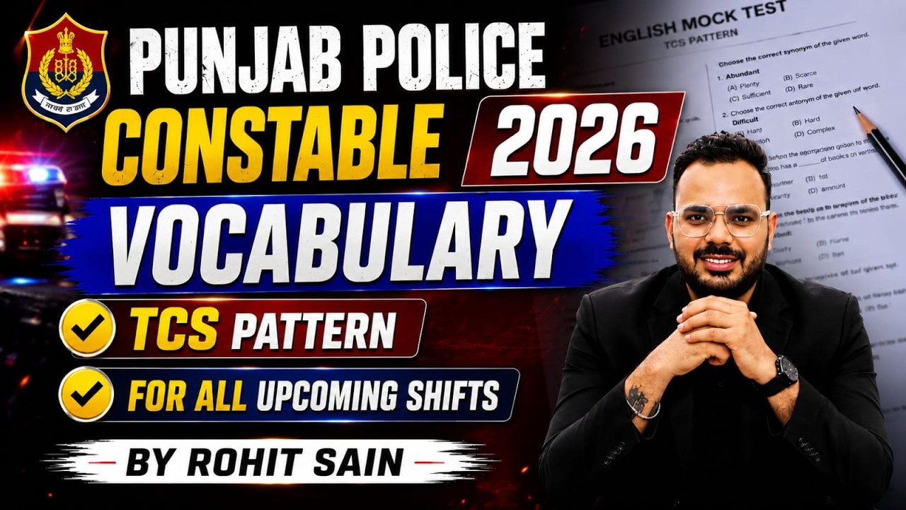 Punjab Police Constable 2026 Last Minute Vocabulary Revision