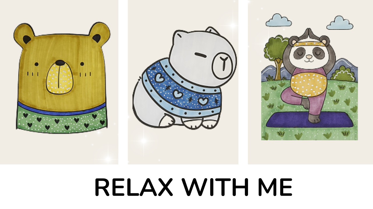 Color Therapy | Relax With Me | Coloring for Stress Relief and Relaxation | Three Bears