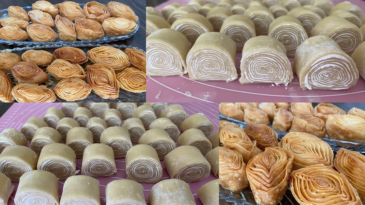 دستور پخت قریوش عربی یا بغلاوه عربی با دو طمع عالی و خوشمزه | Arabica sweet