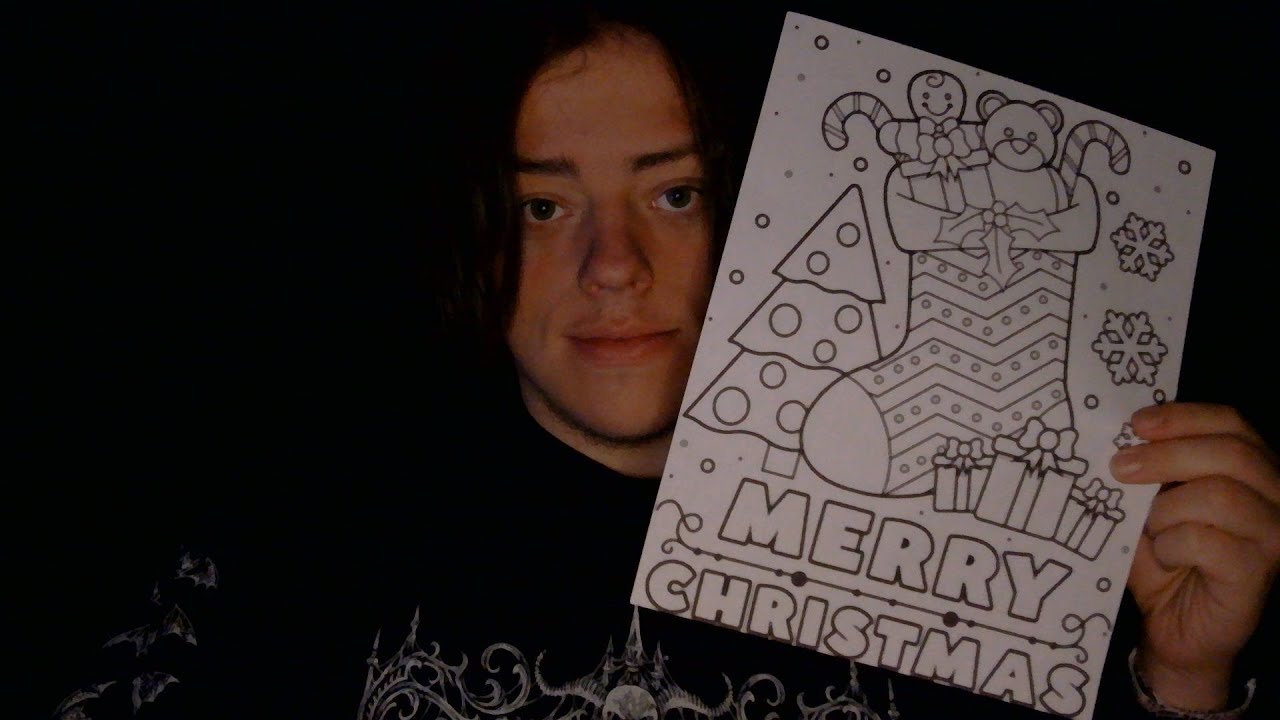 ASMR Whispering & Coloring For Christmas