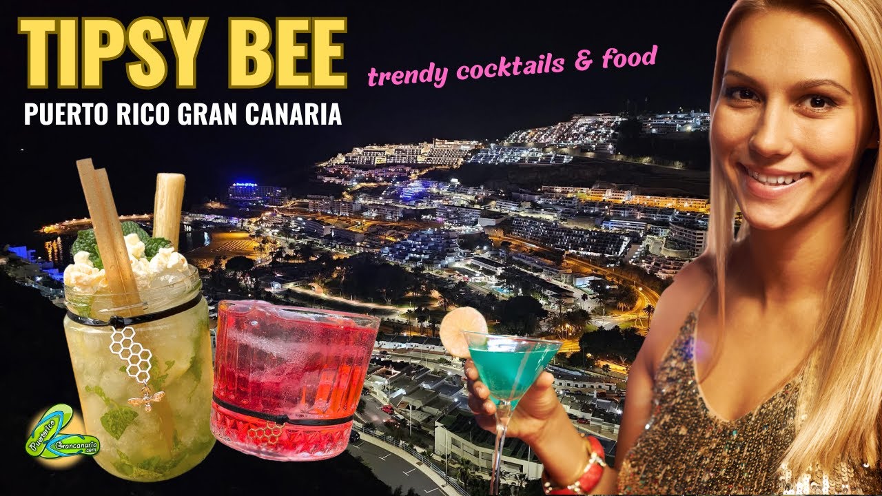 TRENDY COCKTAIL BAR & Restaurant in Puerto Rico Gran Canaria 🍸 | TIPSY BEE 🍹