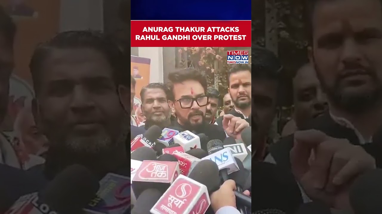 BJP MP Anurag Thakur Slams Rahul Gandhi Over AI Summit Protest #shorts