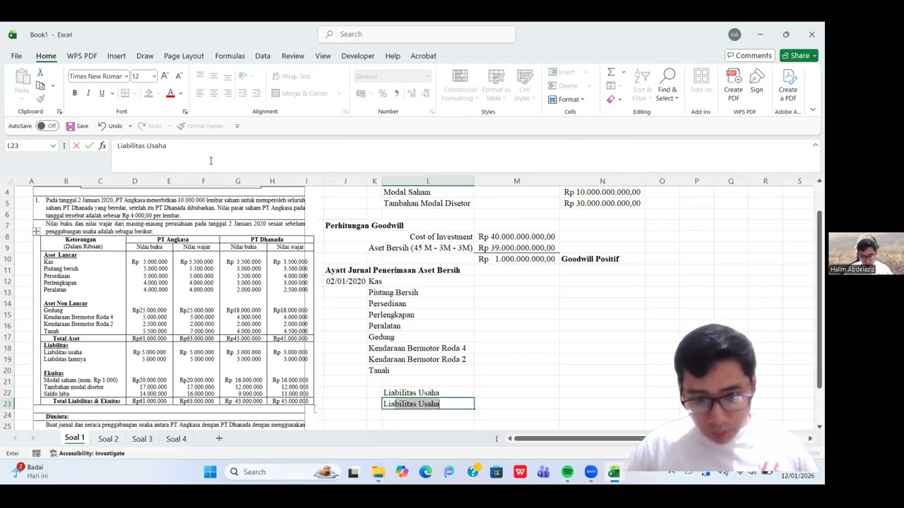 Akuntansi Keuangan Lanjutan - Merger P1