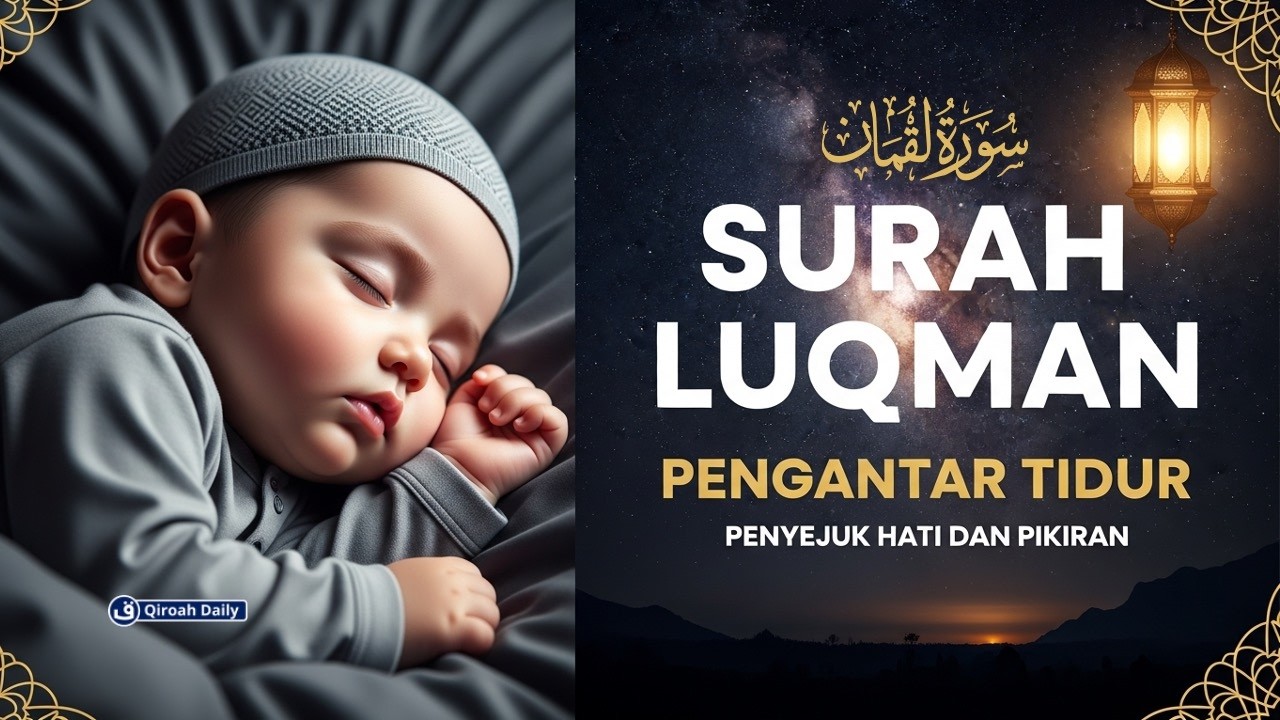 BACAAN ALQURAN INDAH SURAH LUQMAN | PENGANTAR TIDUR MERDU SUARA SANGAT LEMBUT MENYEJUKKAN HATI